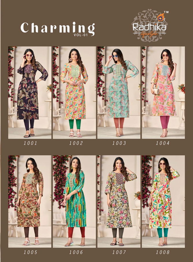 Radhika Charming Vol 1 Modal Printed Kurtis Catalog
